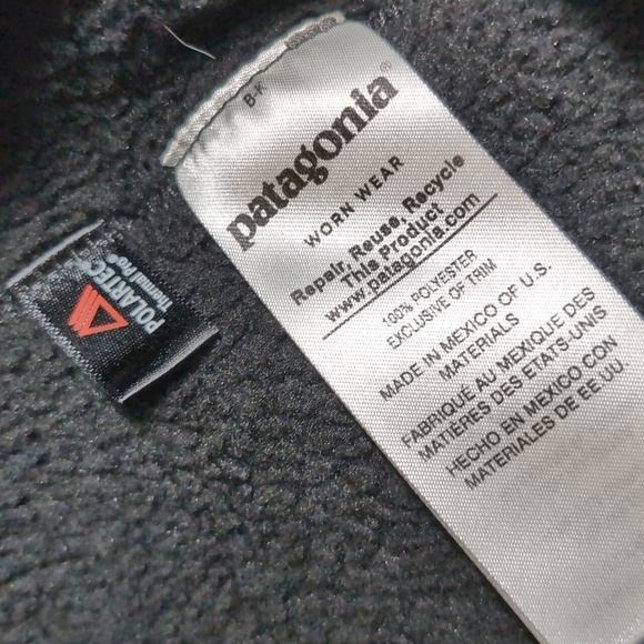 Patagonia Re-Tool Snap-T Polartec Pullover Size XL In Black - Picture 8 of 9